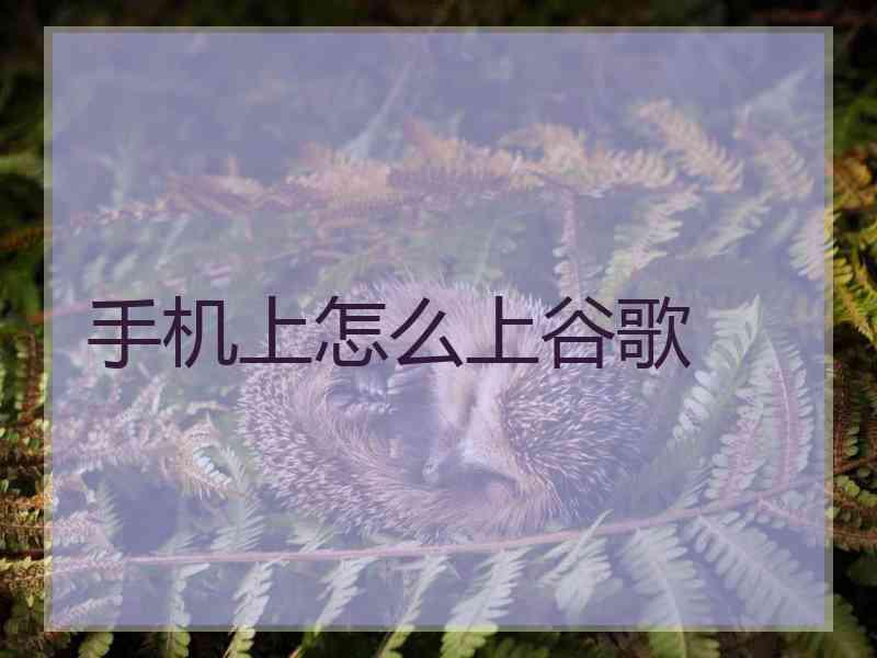 手机上怎么上谷歌