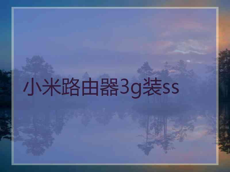 小米路由器3g装ss