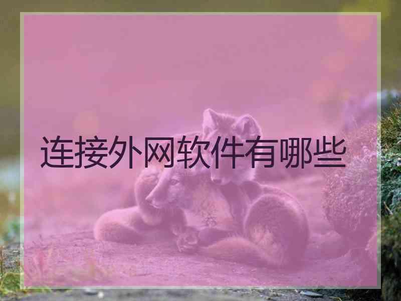 连接外网软件有哪些
